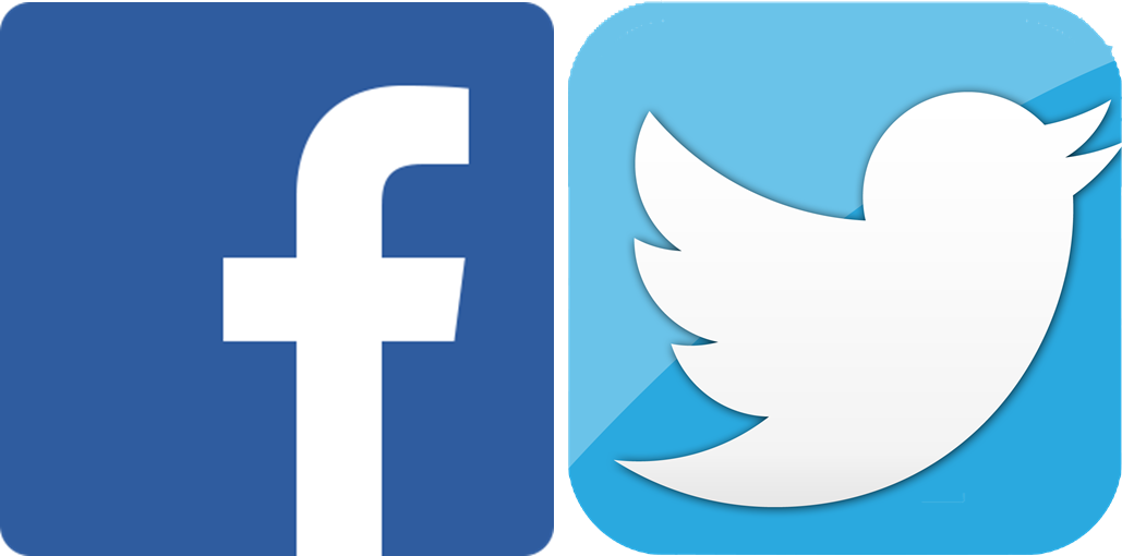 Facebook and Twitter