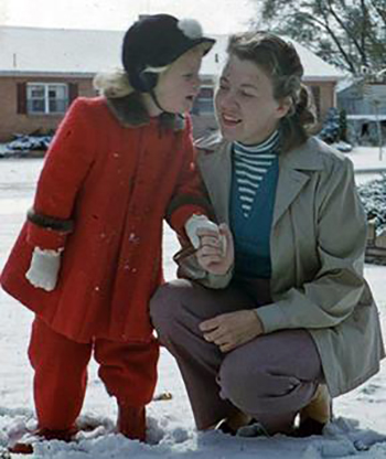 Girl and mother