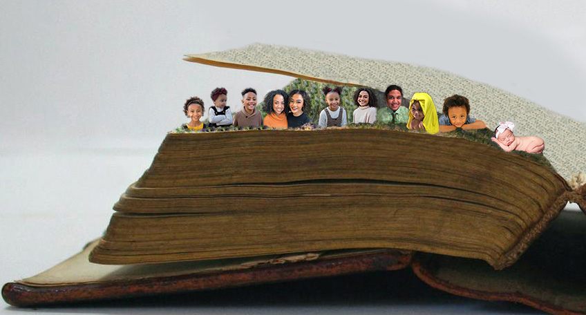 Book with people