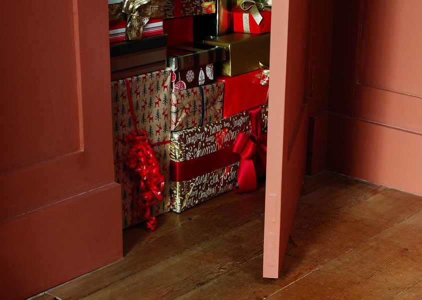 Closet filled with gifts