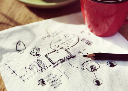 Writing on napkin