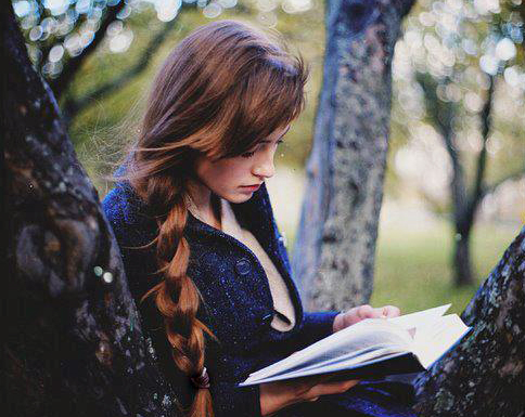 Woman with book